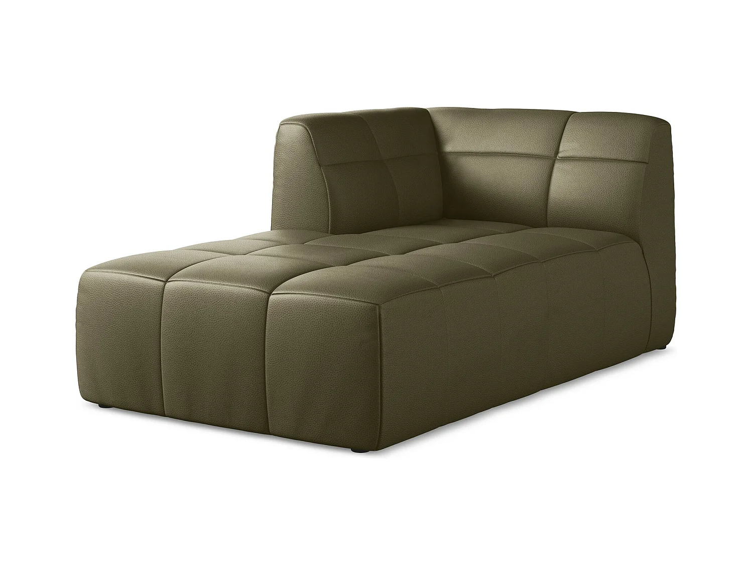 Modular - Recamiere Links - Kunstleder - Olive - ALOHA