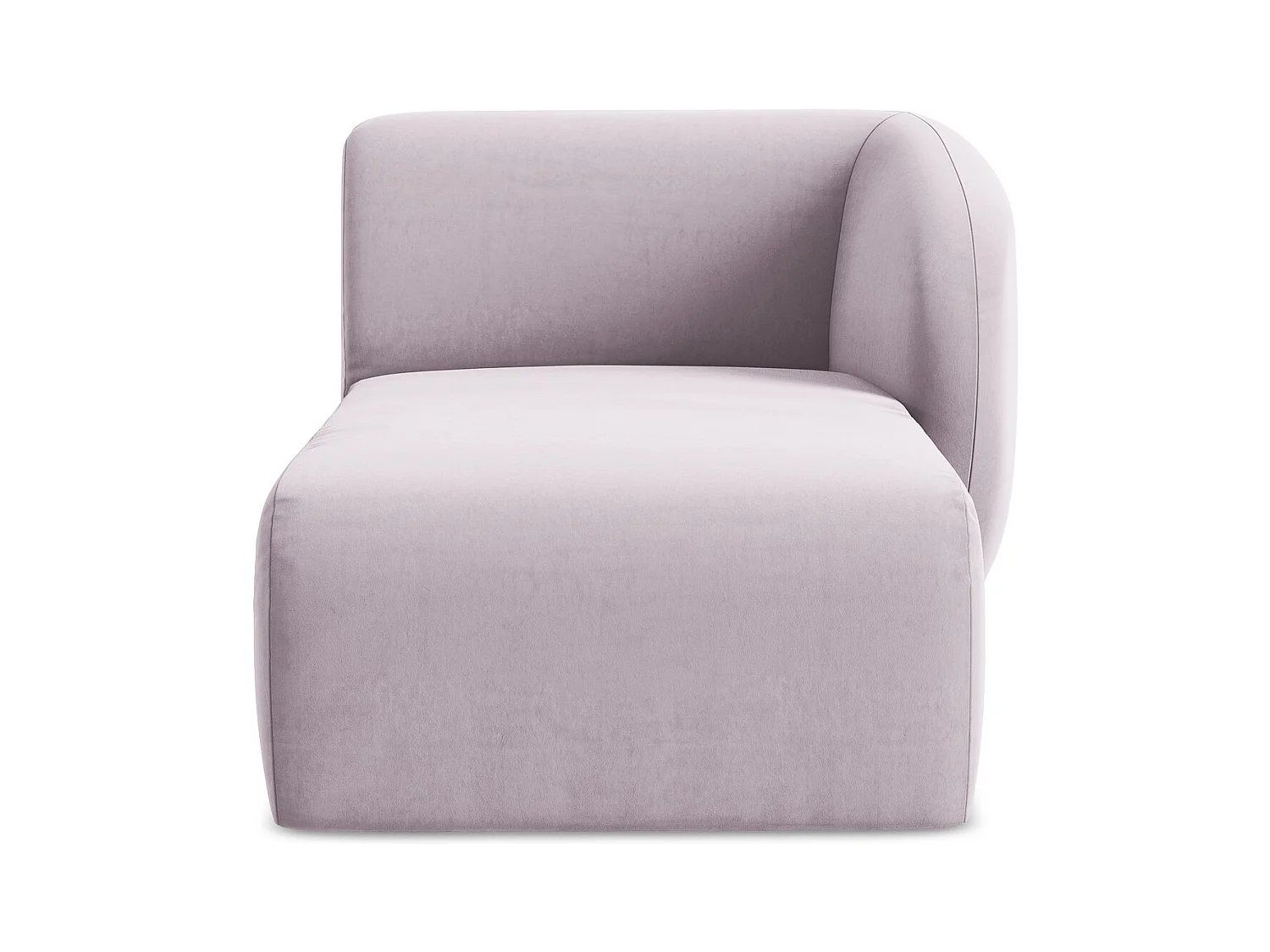 Méridienne droite en velours - lavande - LANI