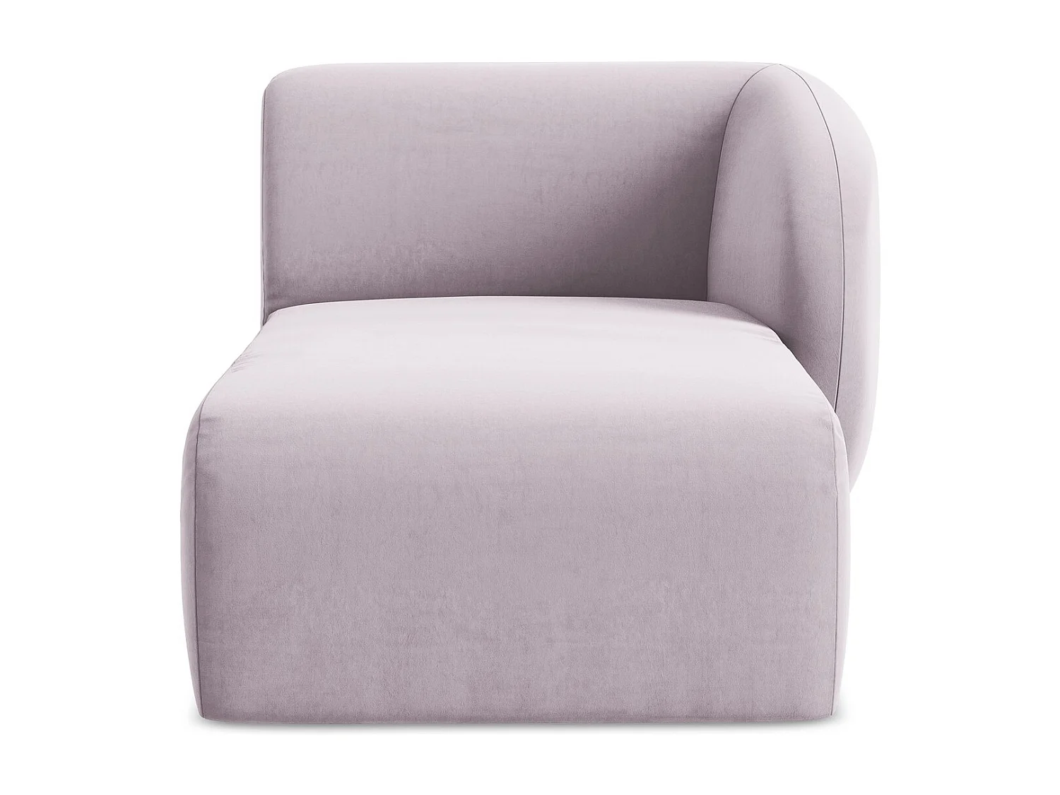 Méridienne droite en velours - lavande - LANI