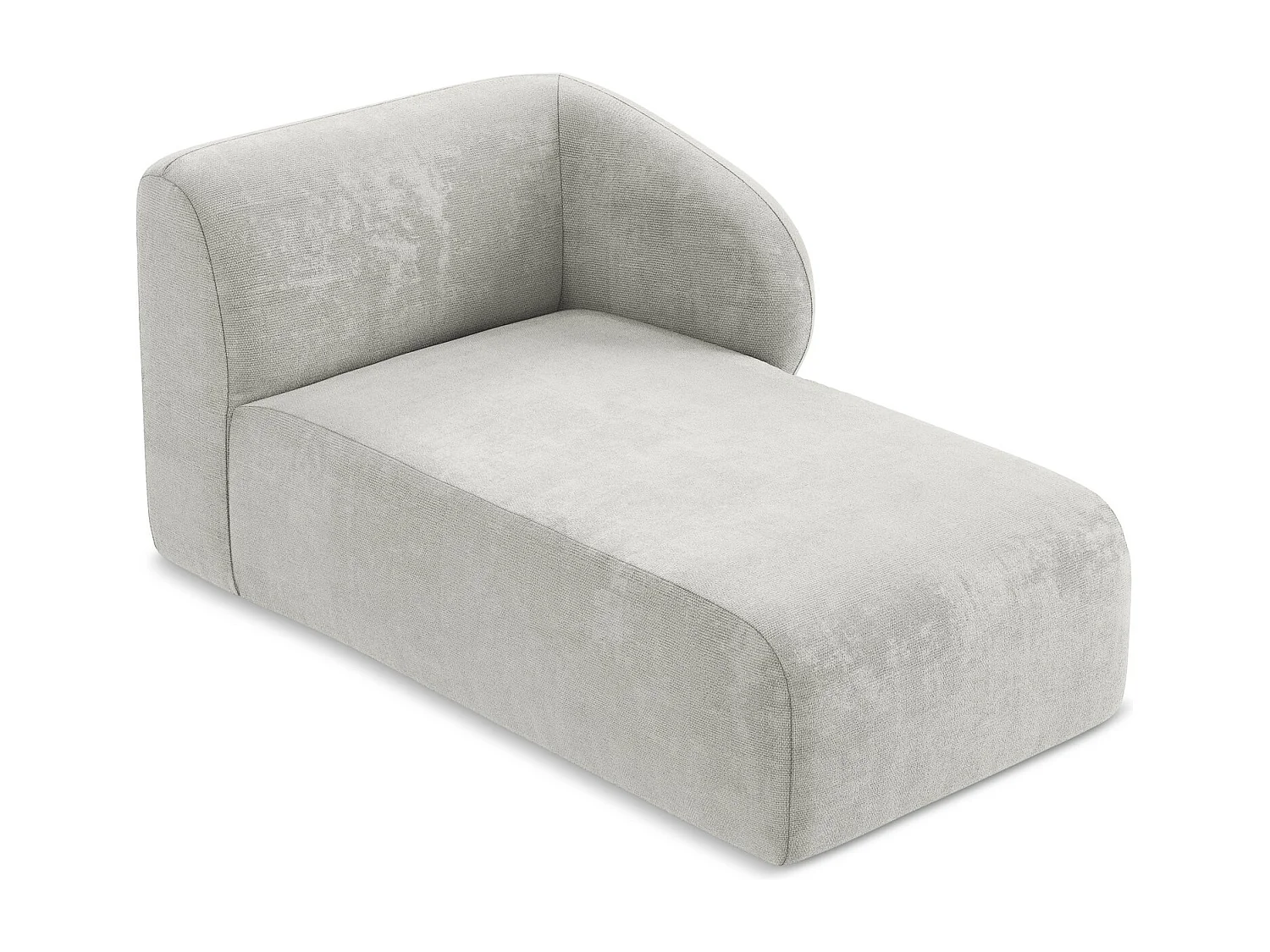 Modular - Recamiere Rechts - Chenille - Hellgrau - LANI