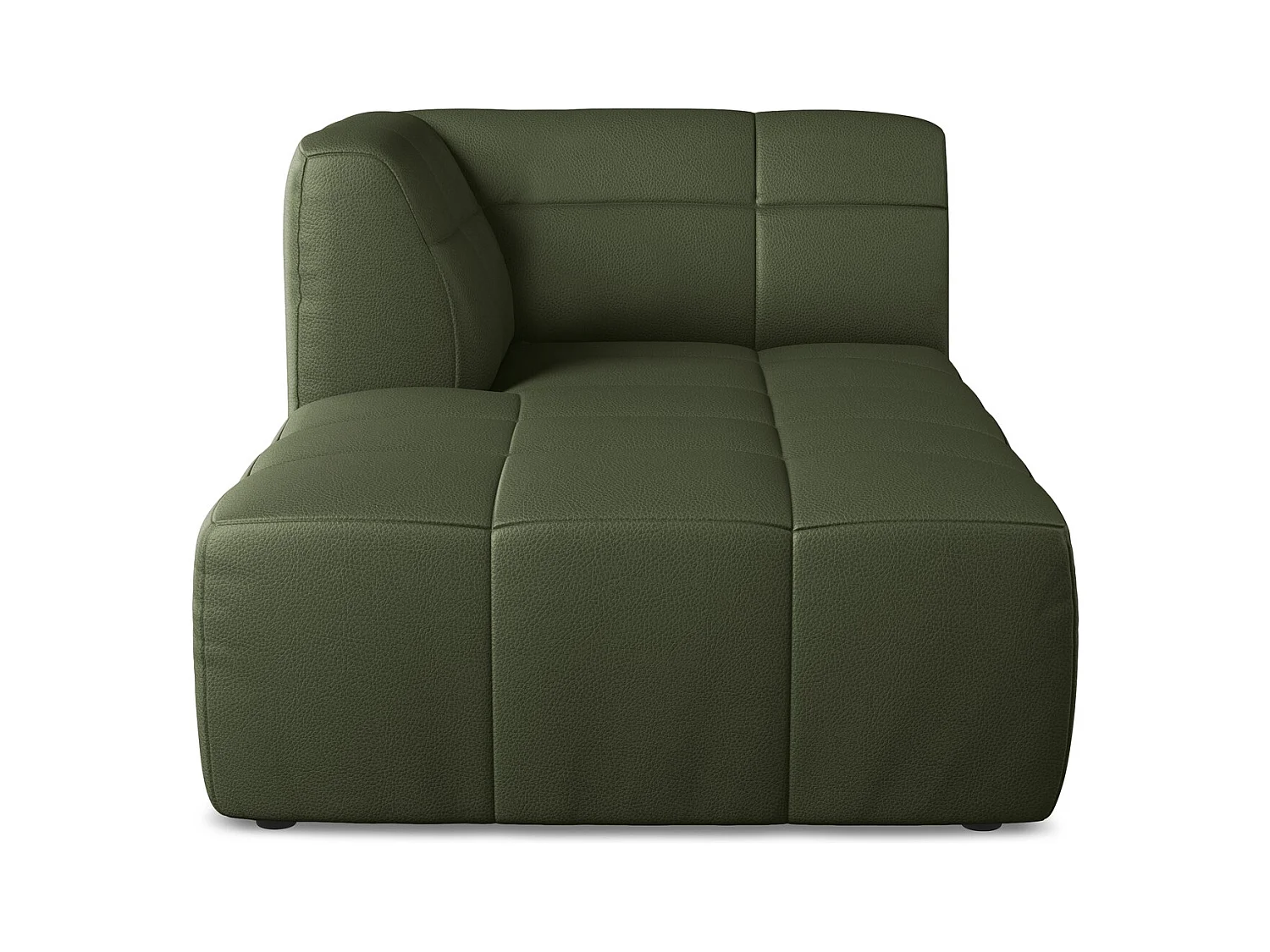 Chaise longue met hoek links van groente kunstleer - ALOHA