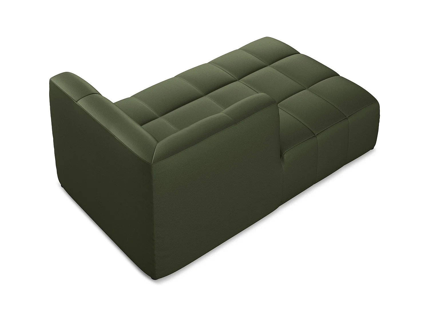 Chaise longue met hoek links van groente kunstleer - ALOHA