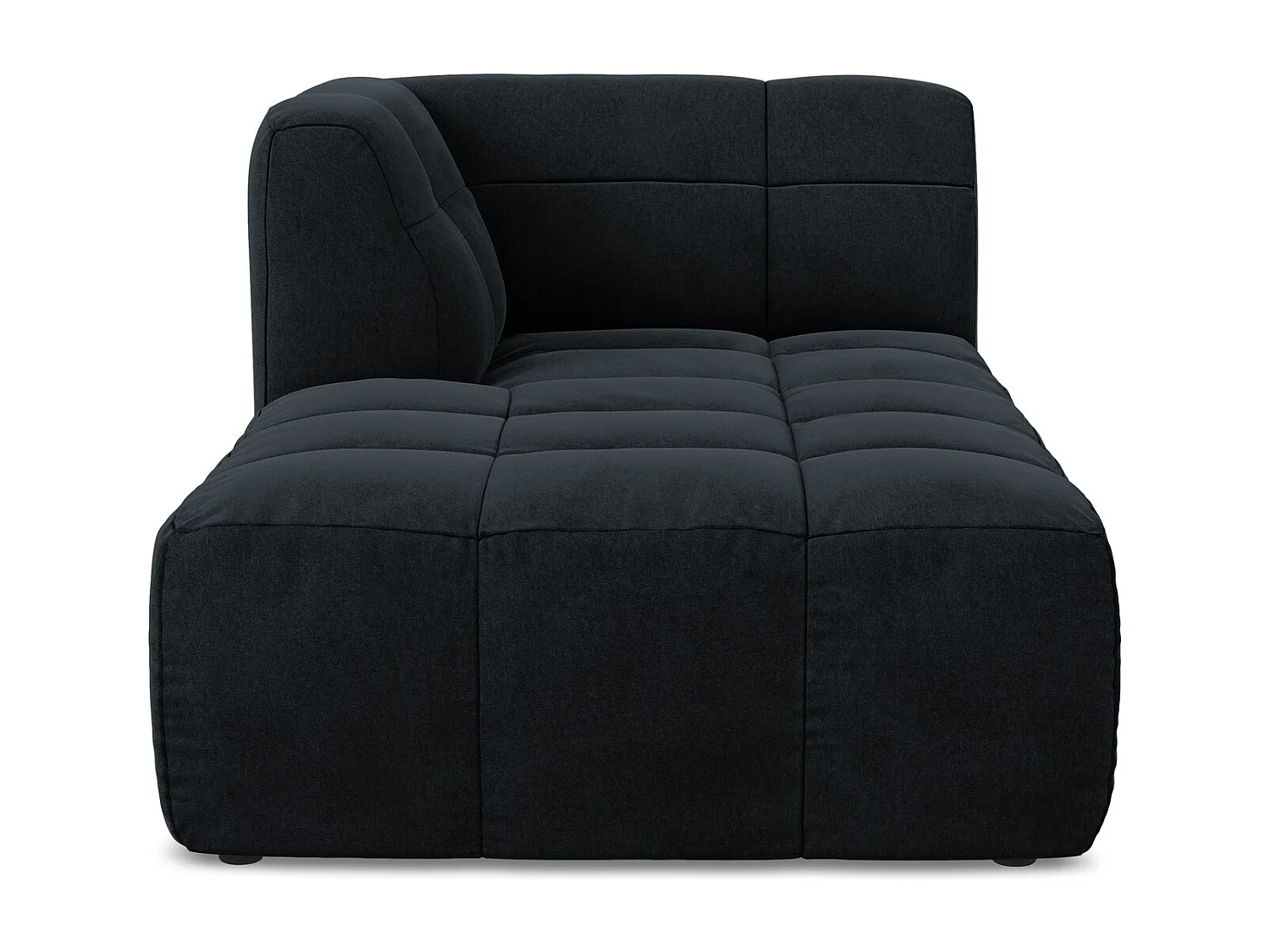 Méridienne gauche en velours - bleu royal - ALOHA