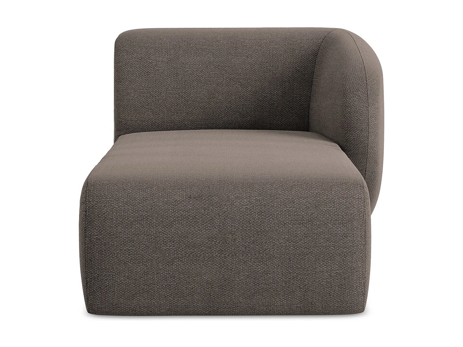 Méridienne droite en tissu bouclette - choolat - LANI