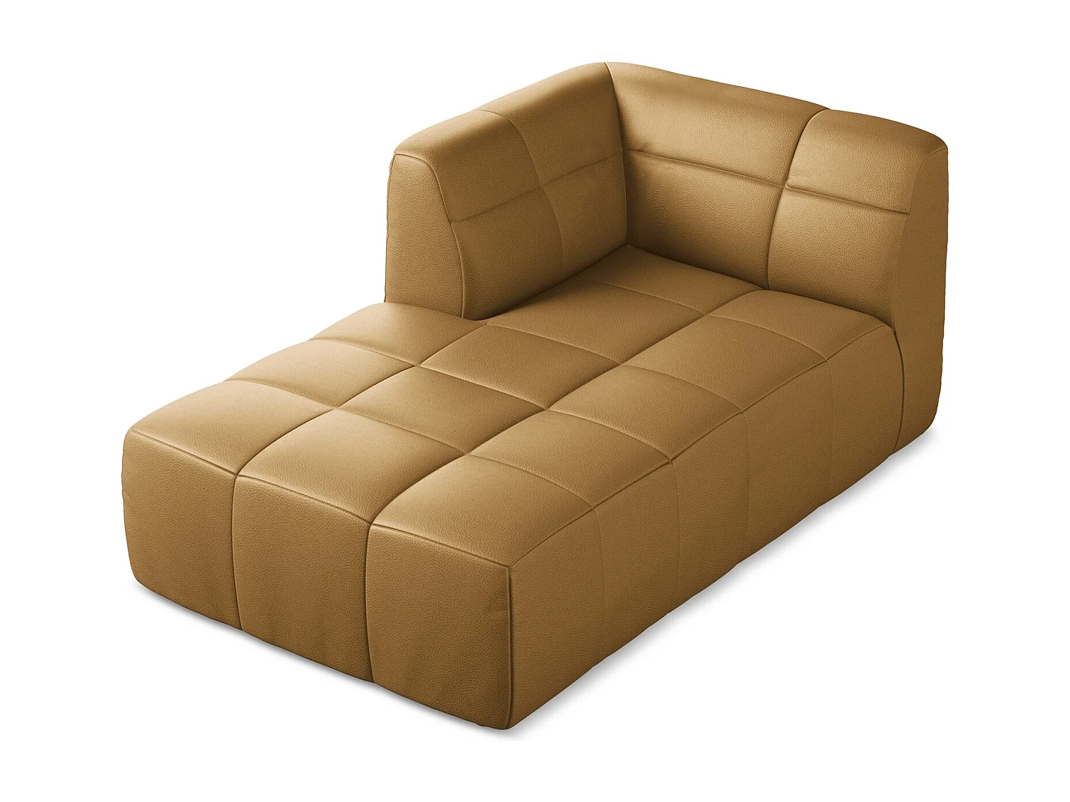 Méridienne gauche en similicuir - carmel - ALOHA