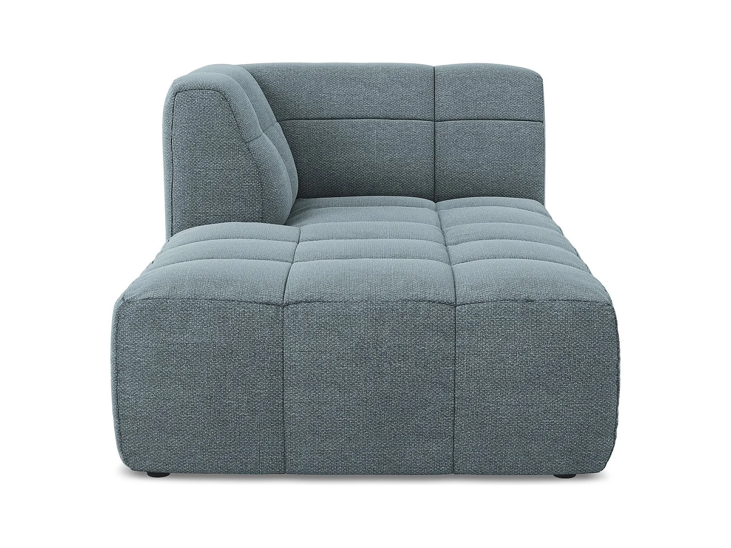 Chaise longue met hoek links van jeans bouclé - ALOHA