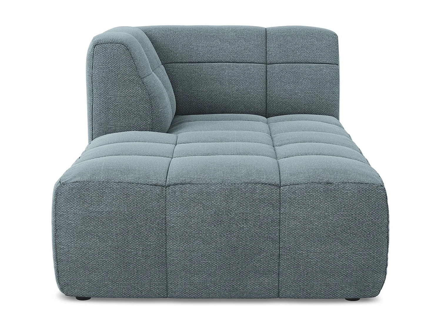 Méridienne gauche en tissu bouclette - jeans - ALOHA