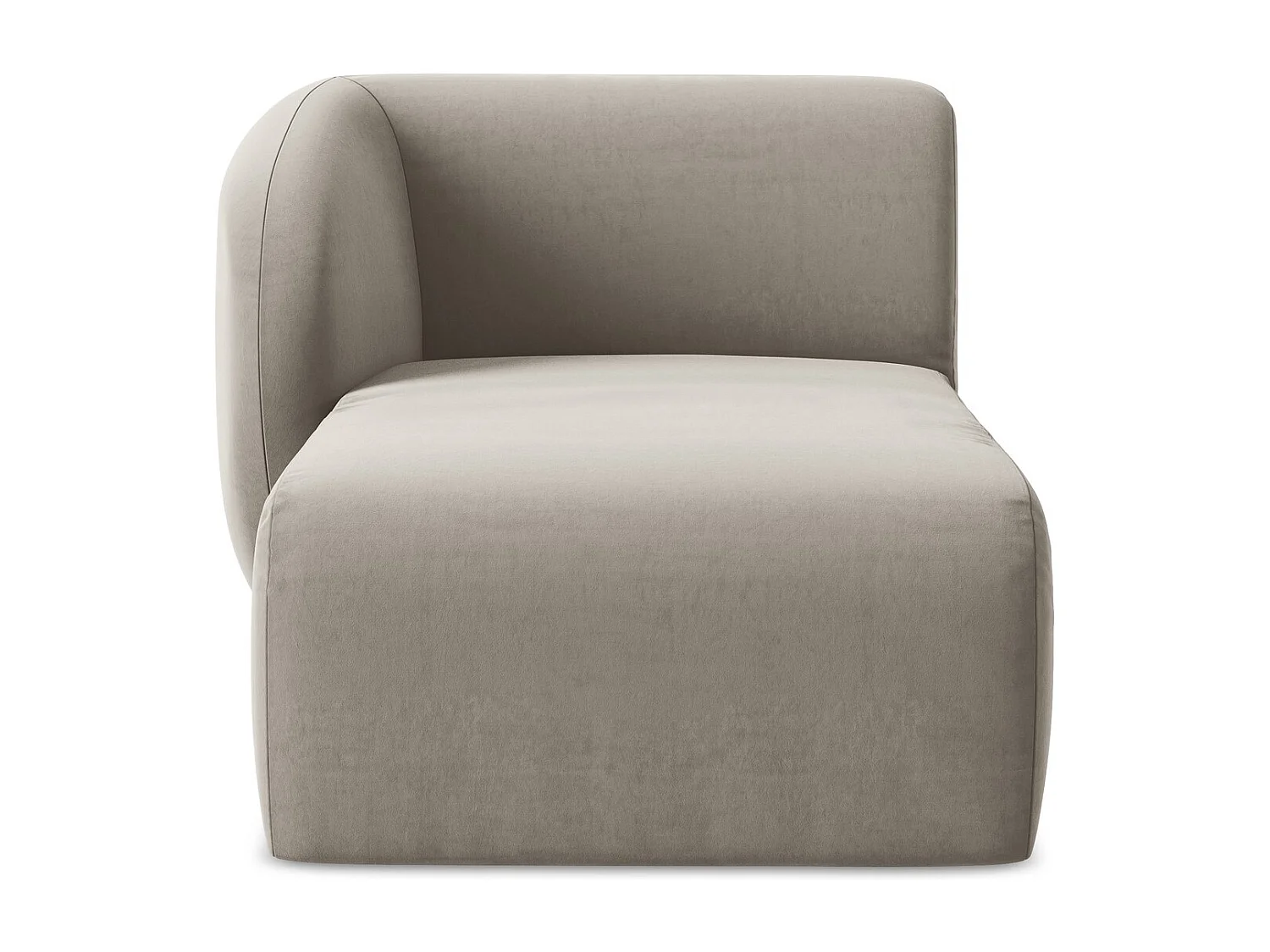 Szezlong lewostronny - z tkaniny welwetowej - kreci - LANI