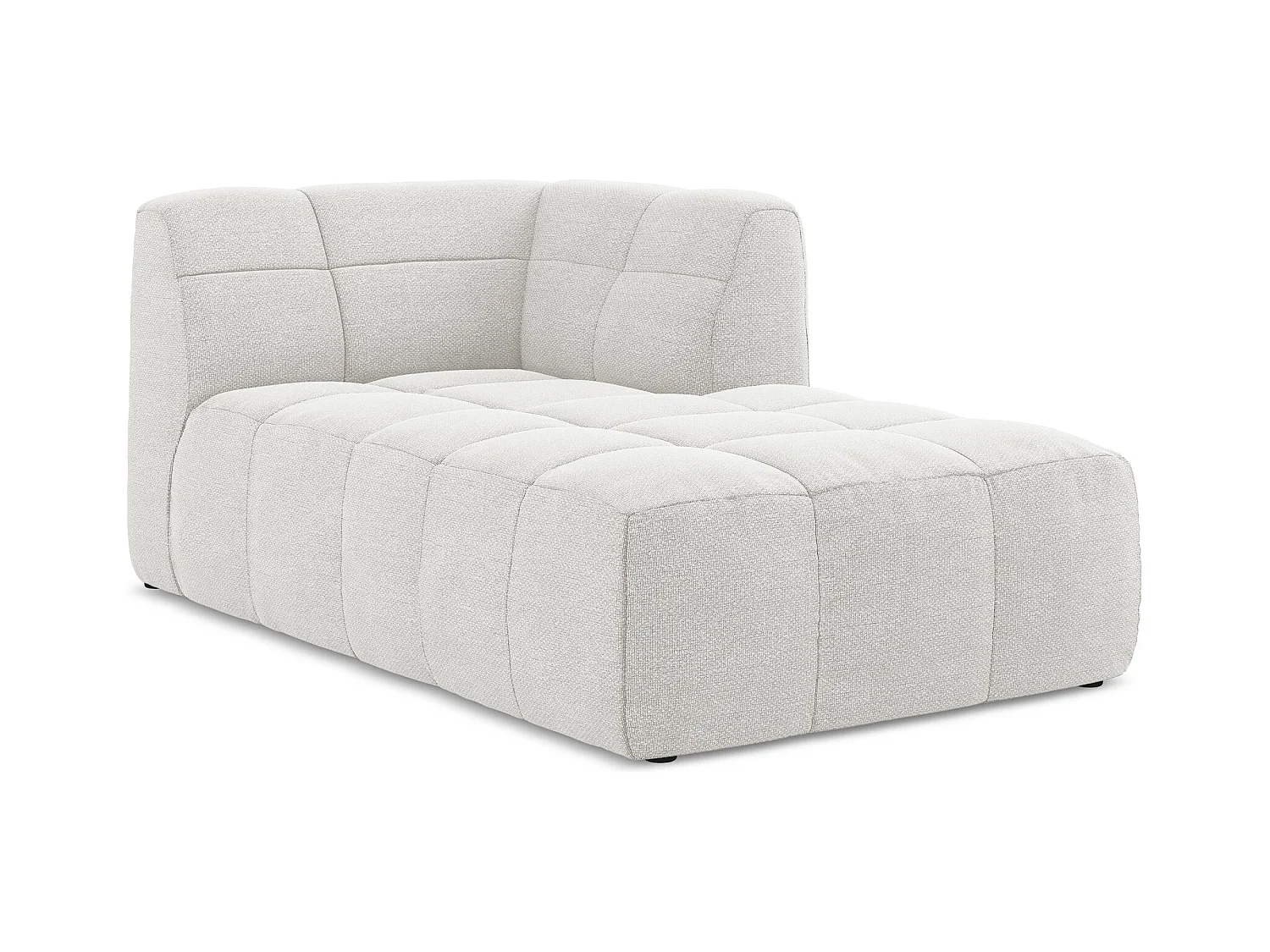 Modular - Recamiere Rechts - Bouclé - Weiß - ALOHA