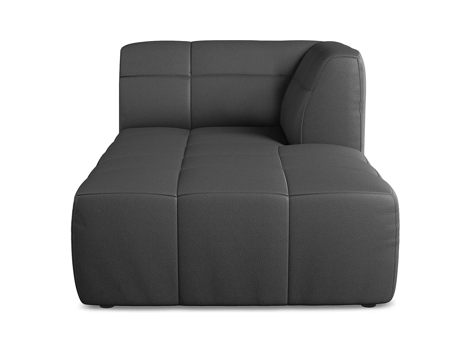 Modular - Recamiere Rechts - Kunstleder - Grau - ALOHA