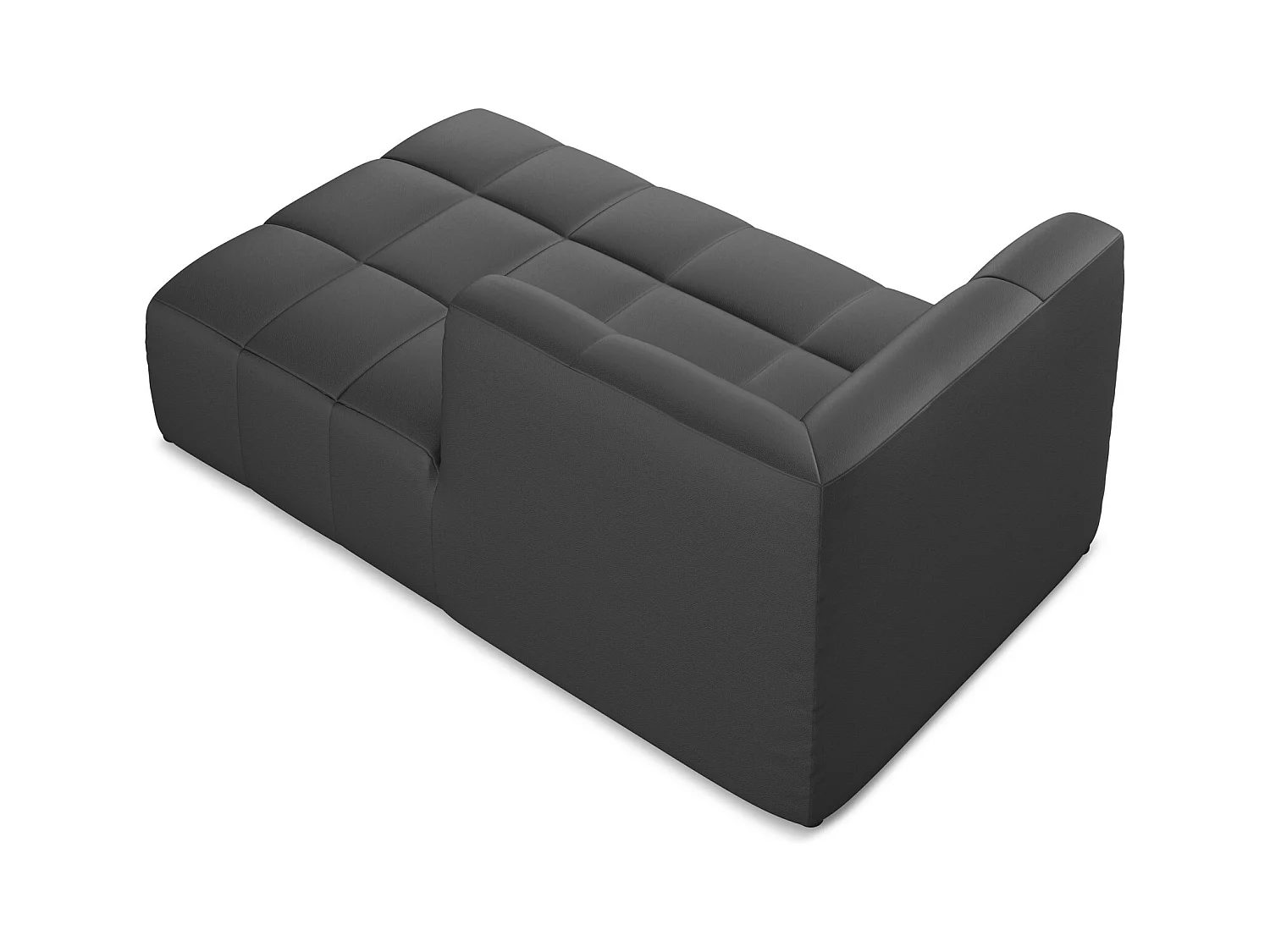 Modular - Recamiere Rechts - Kunstleder - Grau - ALOHA