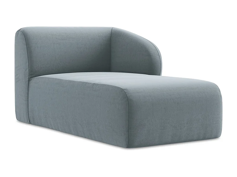 Modular - Recamiere Rechts - Samt - Hellblau - LANI