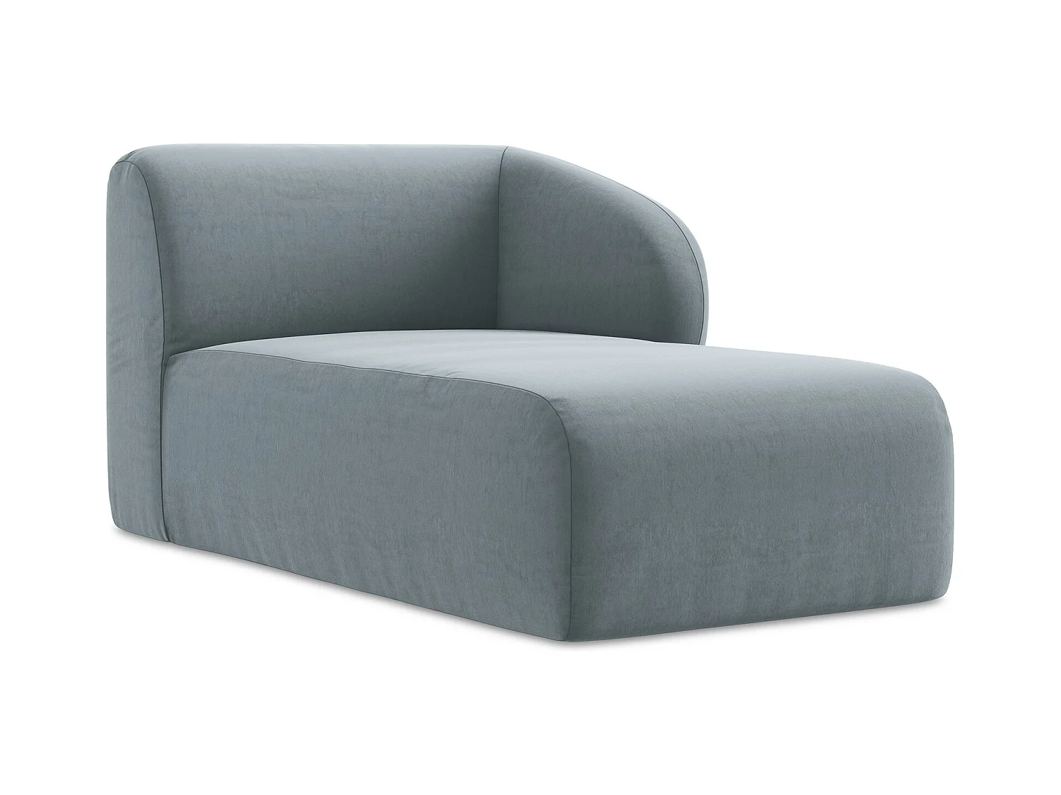 Modular - Recamiere Rechts - Samt - Hellblau - LANI