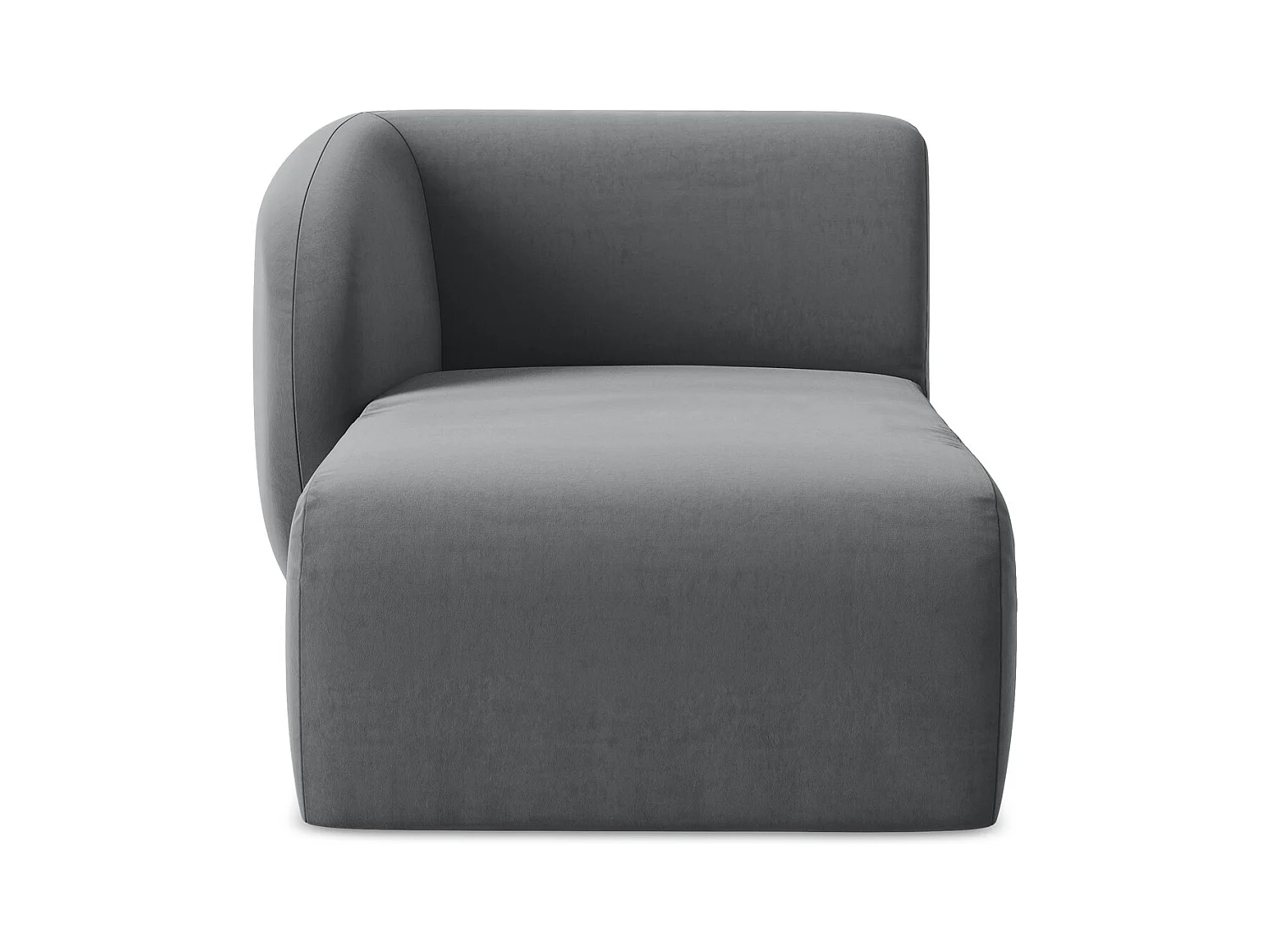 Modular - Recamiere Links - Samt - Stahl - LANI