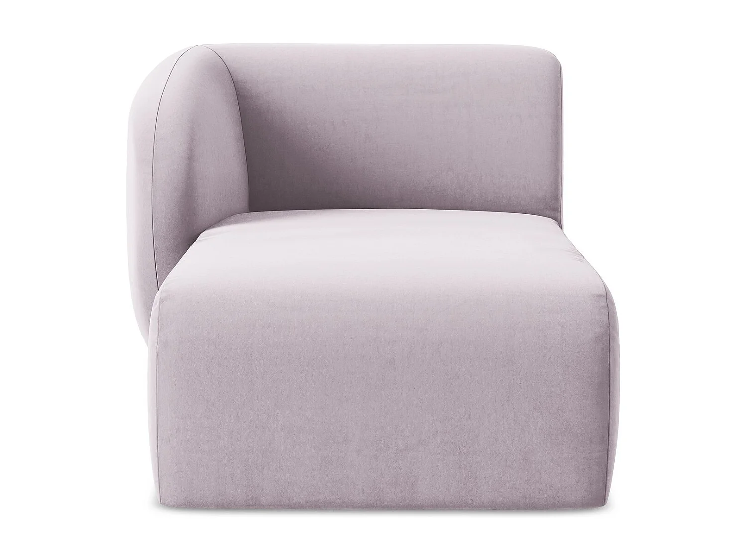 Méridienne gauche en velours - lavande - LANI