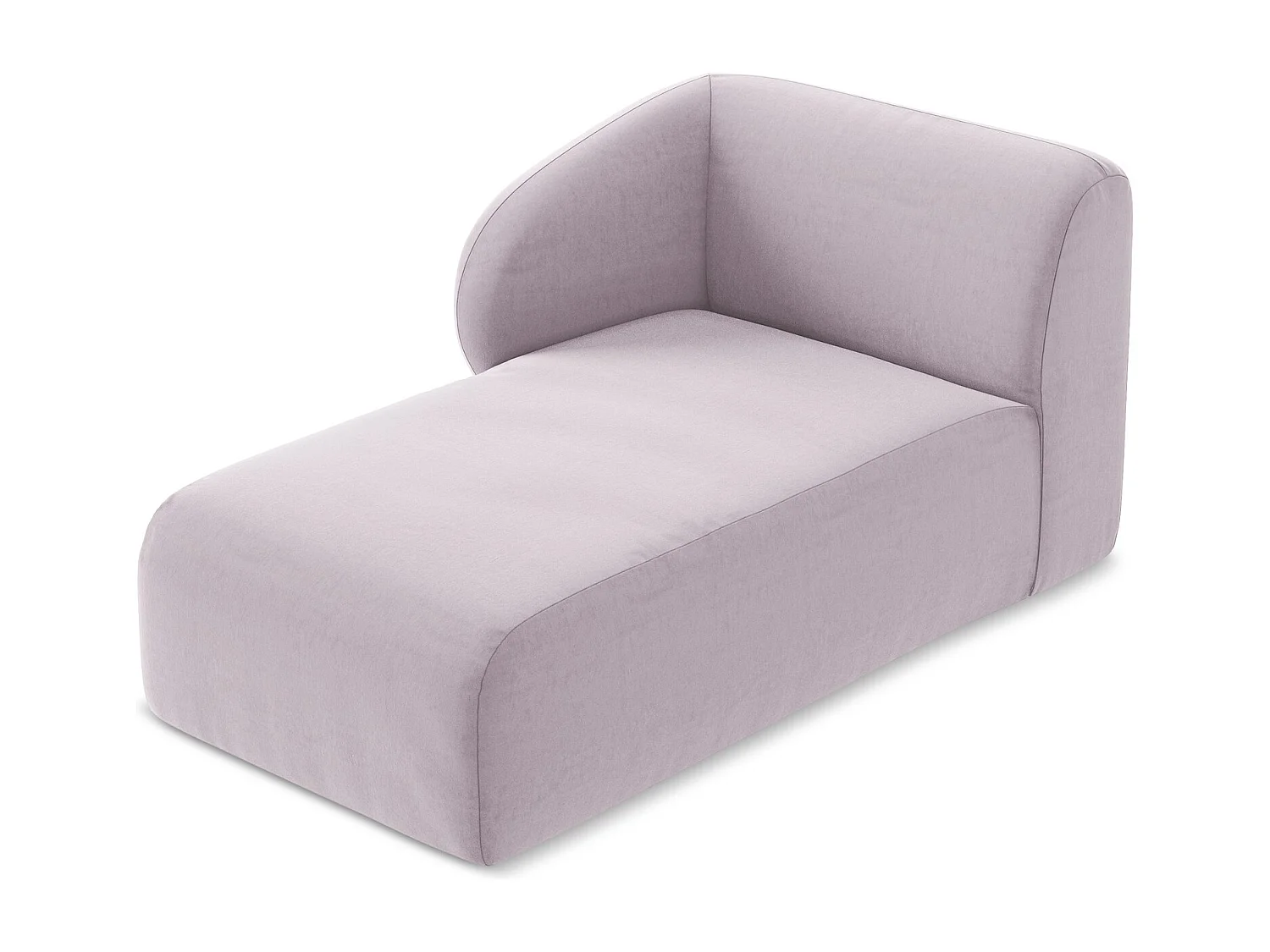 Méridienne gauche en velours - lavande - LANI