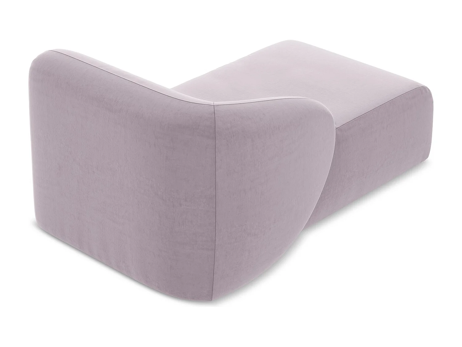 Méridienne gauche en velours - lavande - LANI