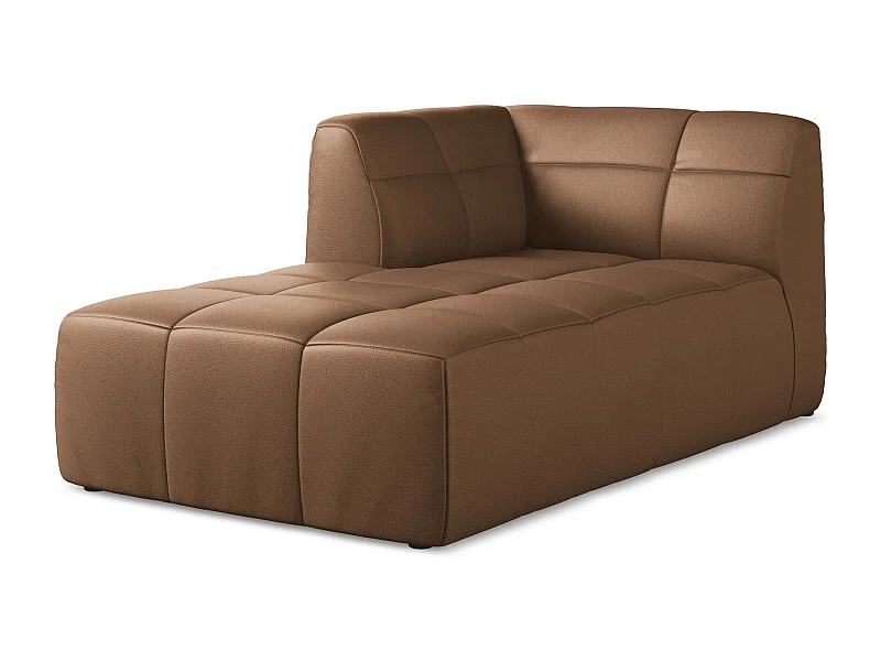 Modular - Recamiere Links - Kunstleder - Schokolade - ALOHA