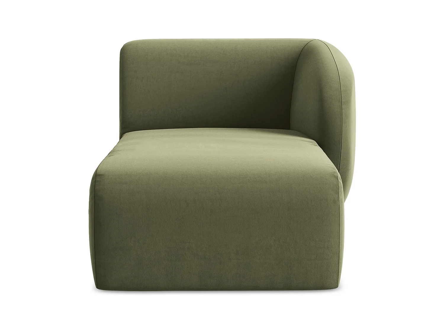 Modular - Recamiere Rechts - Samt - Olive - LANI