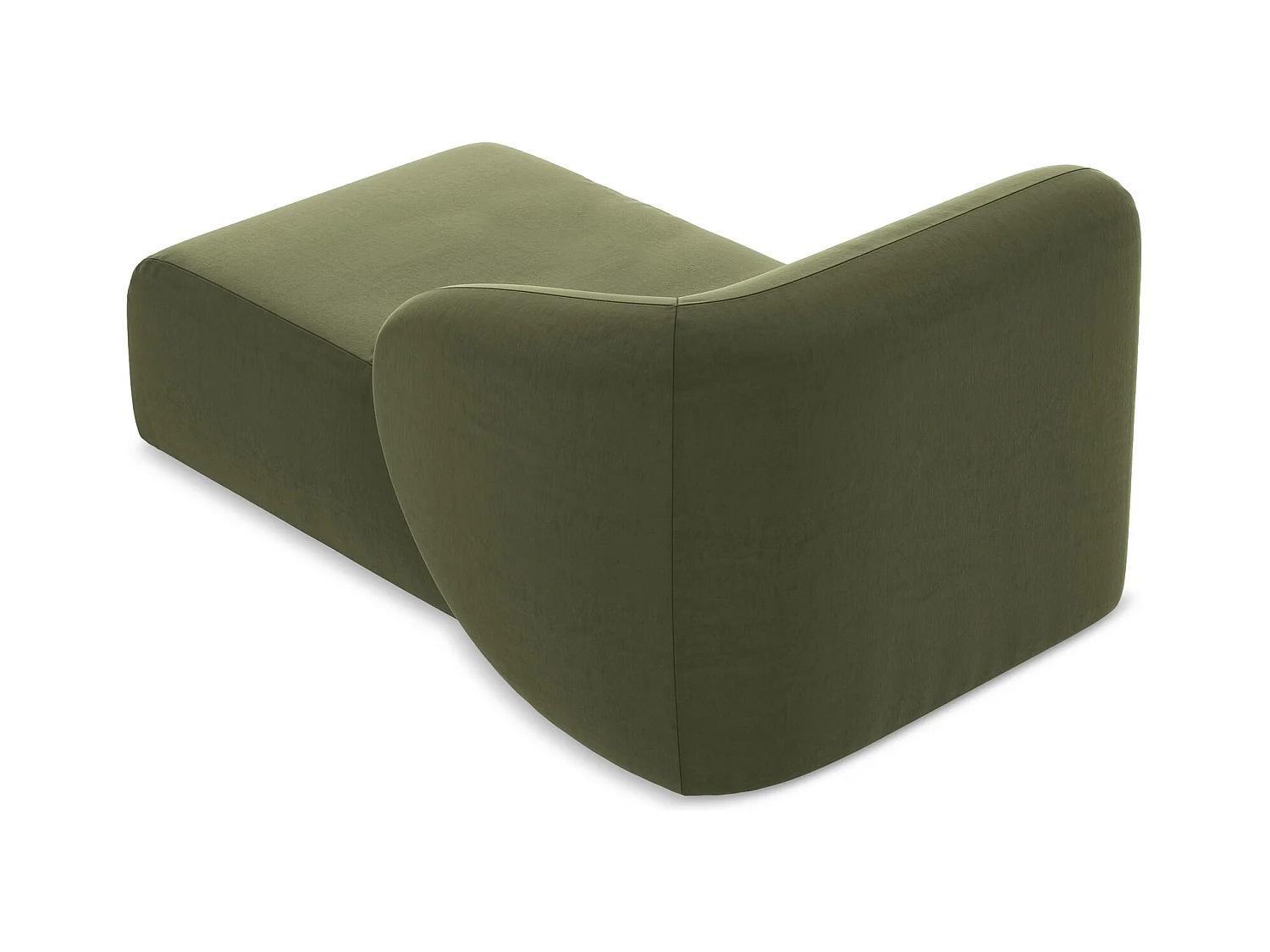 Modular - Recamiere Rechts - Samt - Olive - LANI