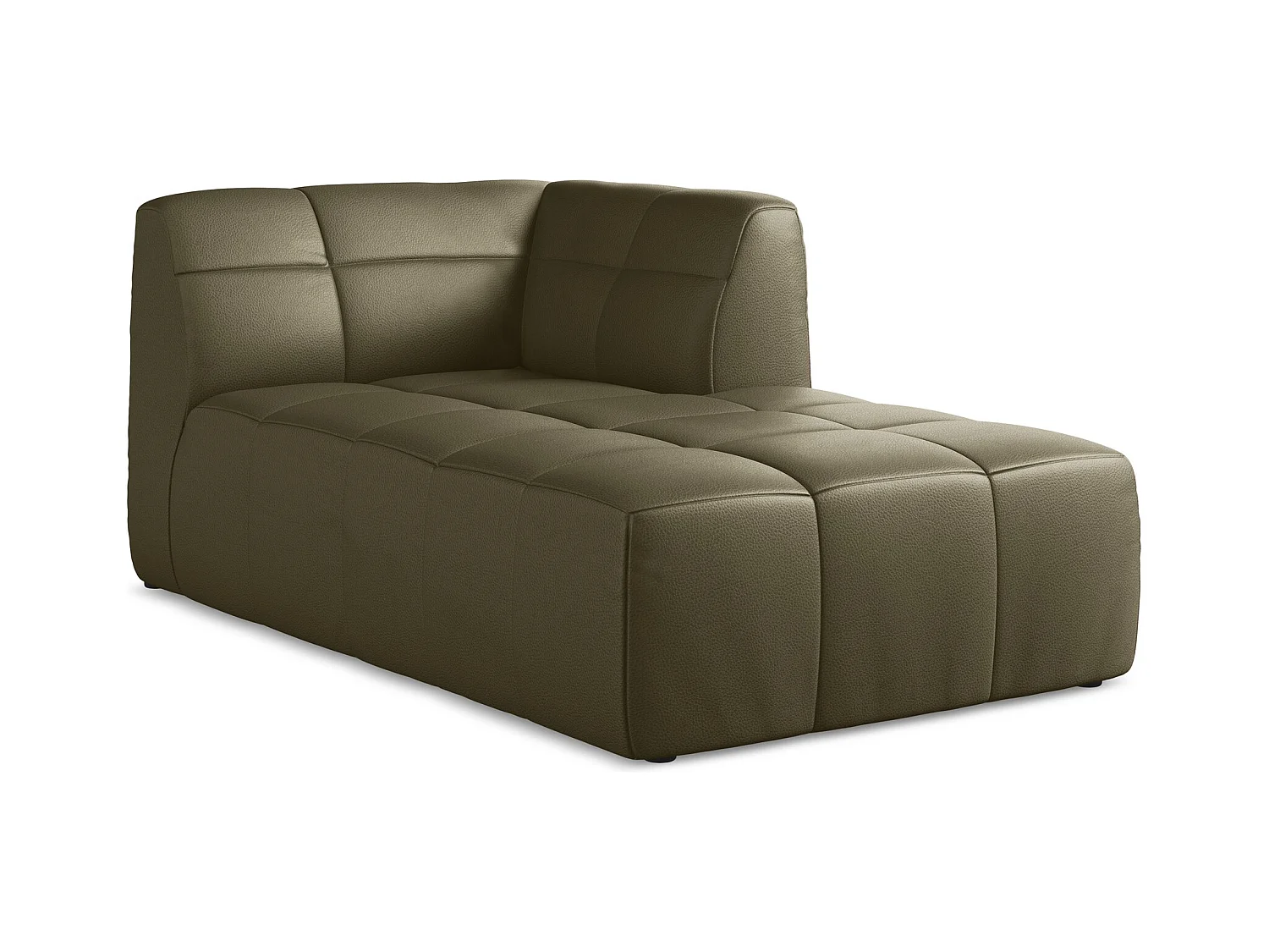 Modular - Recamiere Rechts - Kunstleder - Olive - ALOHA