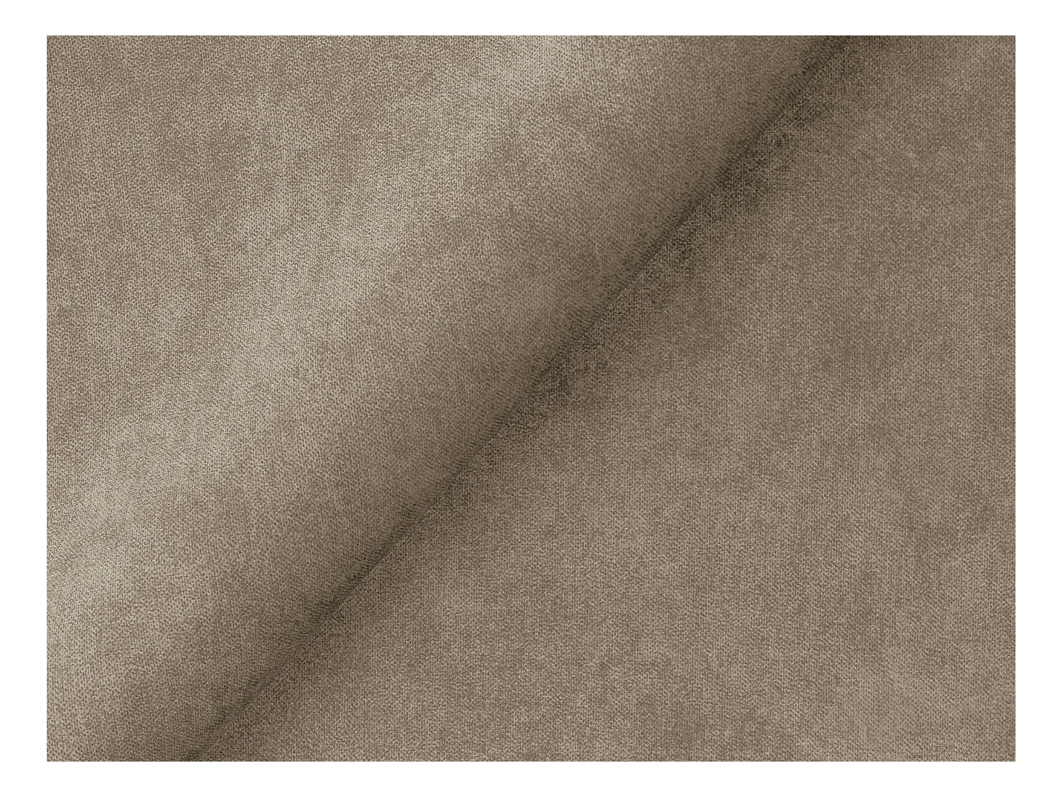 Méridienne droite en velours - beige - ALOHA