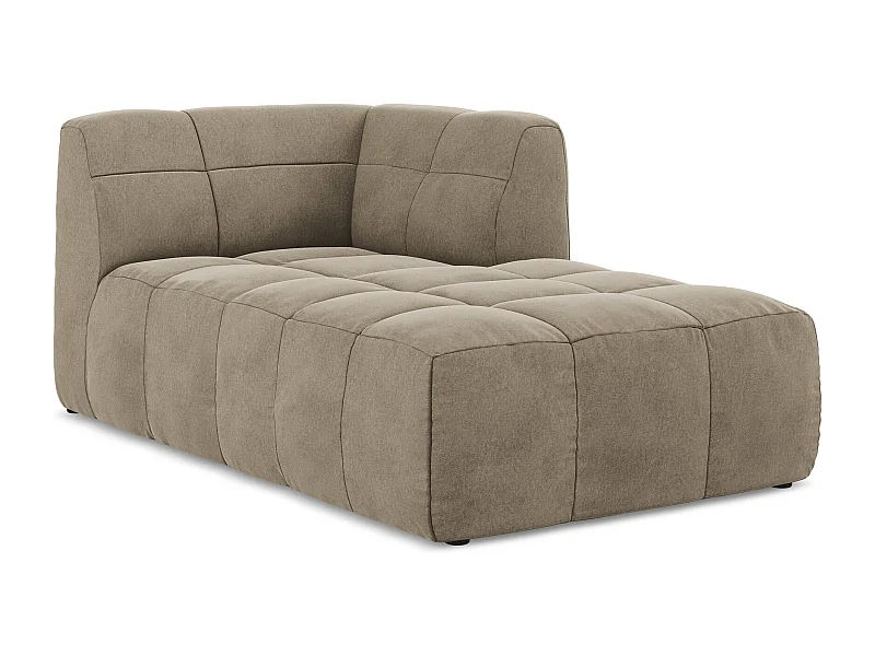 Modular - Recamiere Rechts - Samt - Beige - ALOHA