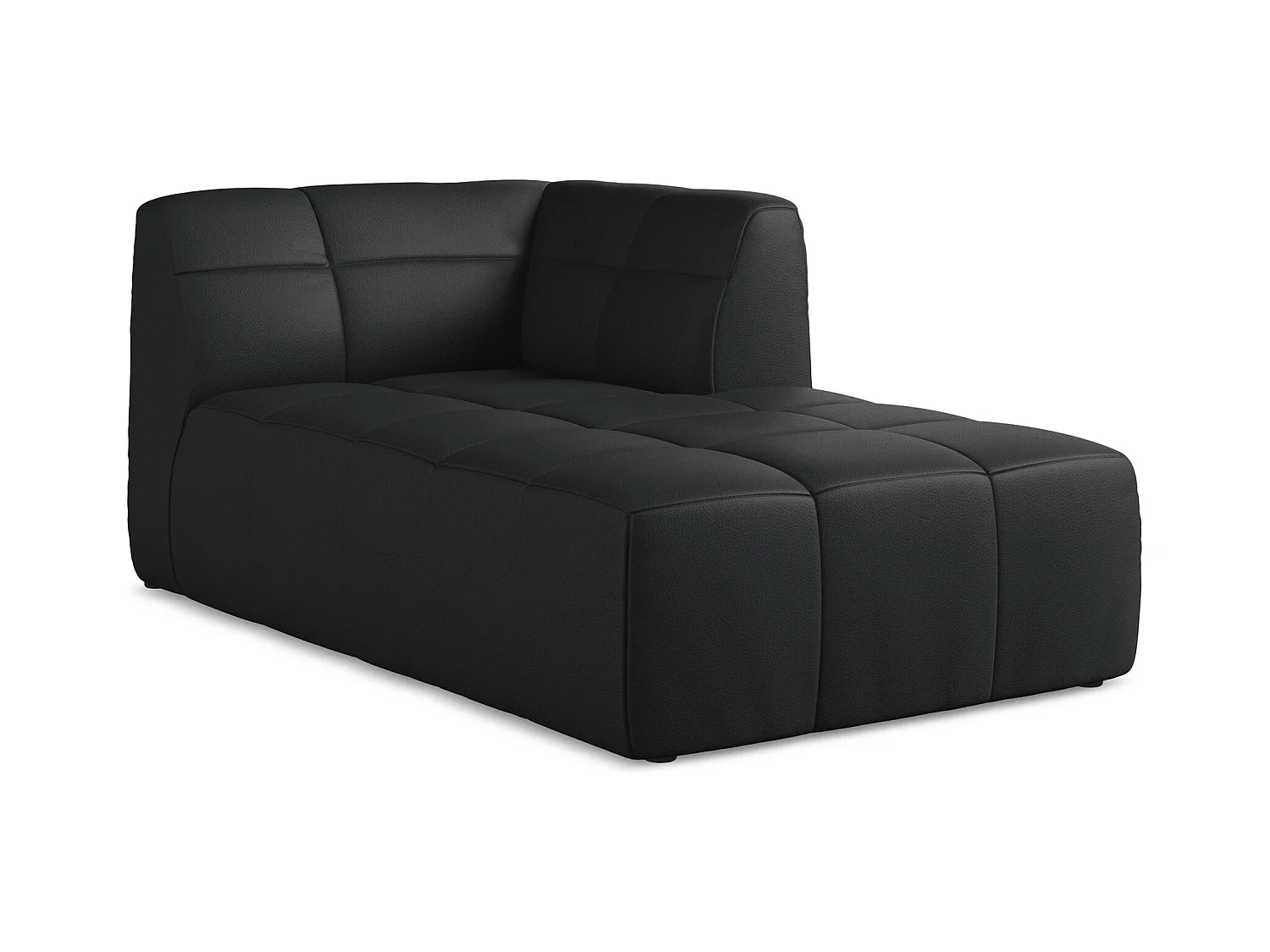 Modular - Recamiere Rechts - Kunstleder - Schwarz - ALOHA