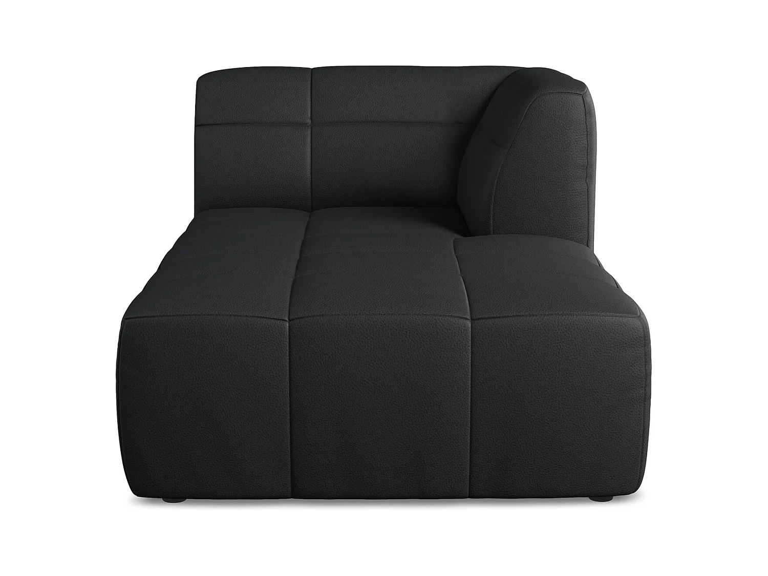 Modular - Recamiere Rechts - Kunstleder - Schwarz - ALOHA