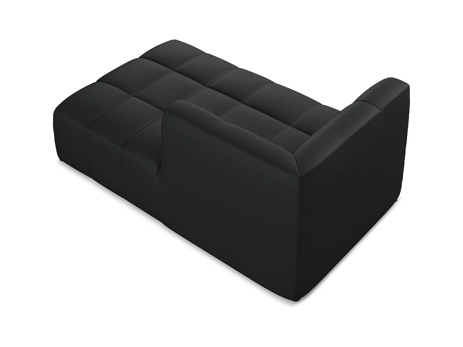 Modular - Recamiere Rechts - Kunstleder - Schwarz - ALOHA