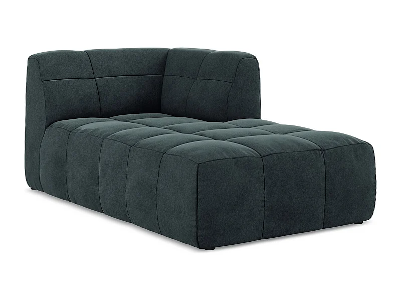 Chaise longue met hoek rechts van marinier velours - ALOHA