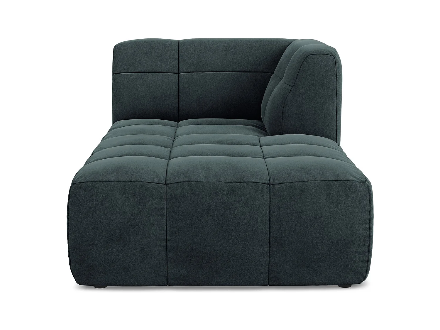 Méridienne droite en velours - marin - ALOHA