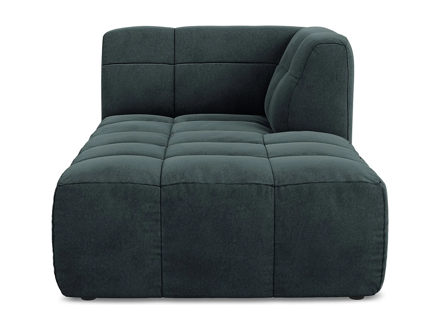 Méridienne droite en velours - marin - ALOHA