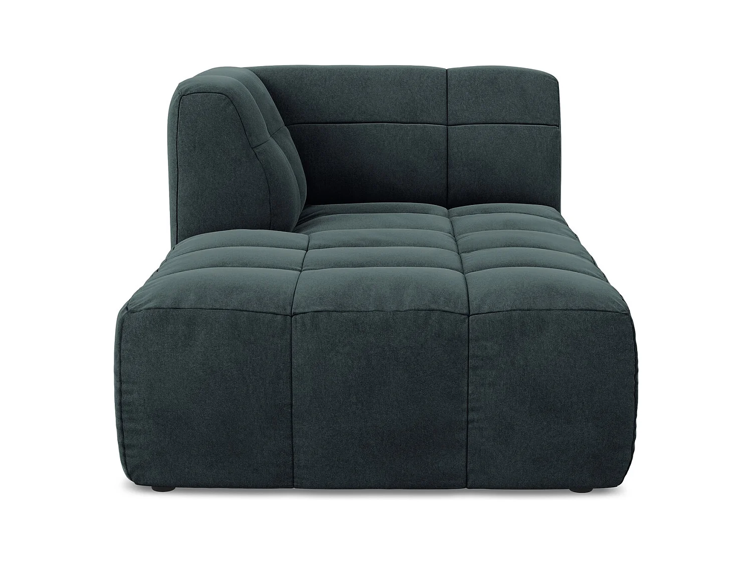 Méridienne gauche en velours - marin - ALOHA