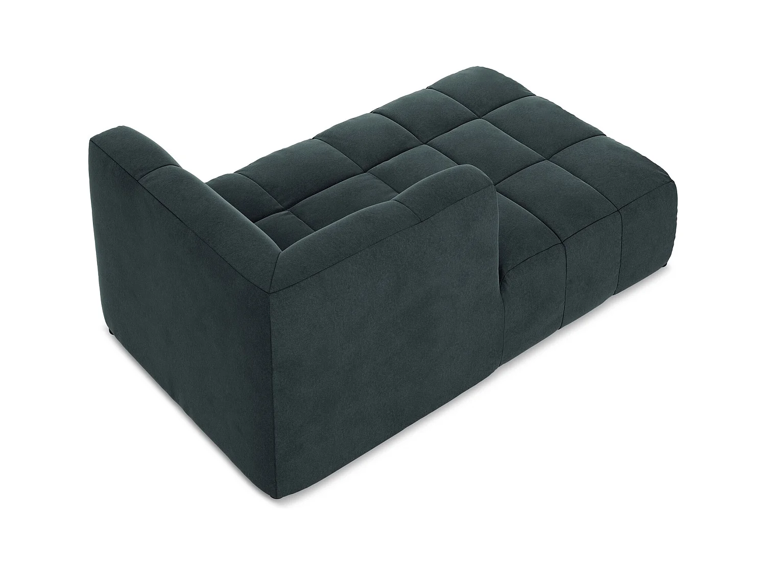 Méridienne gauche en velours - marin - ALOHA