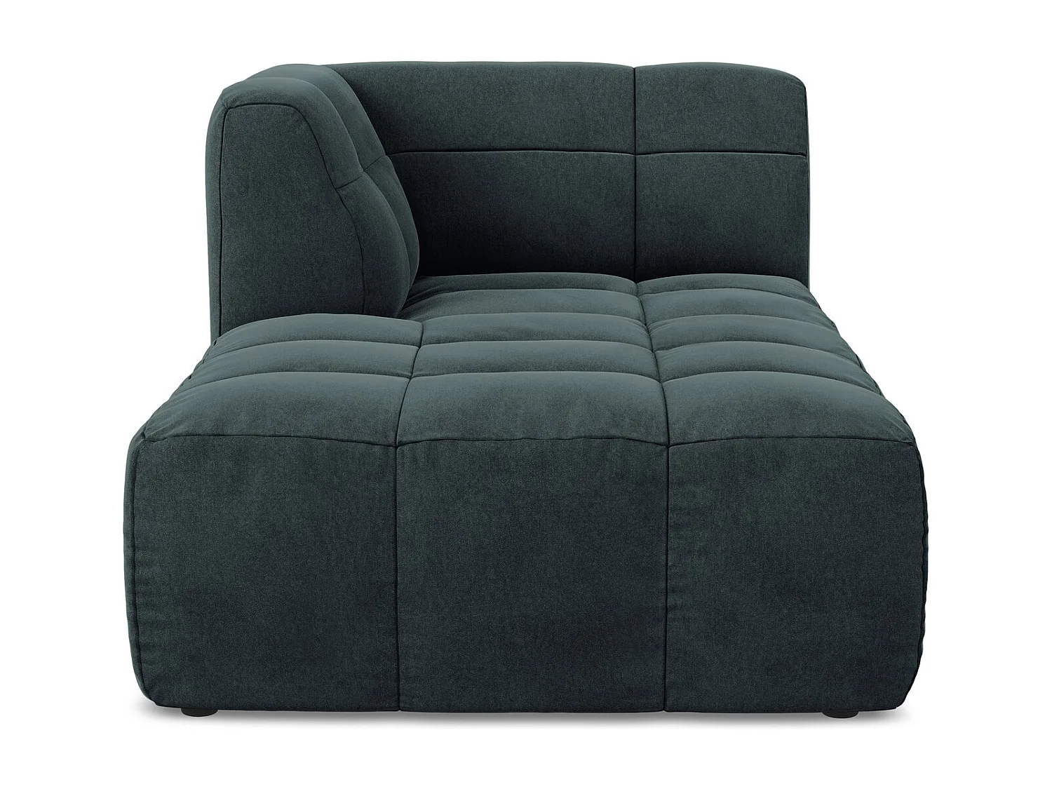 Méridienne gauche en velours - marin - ALOHA