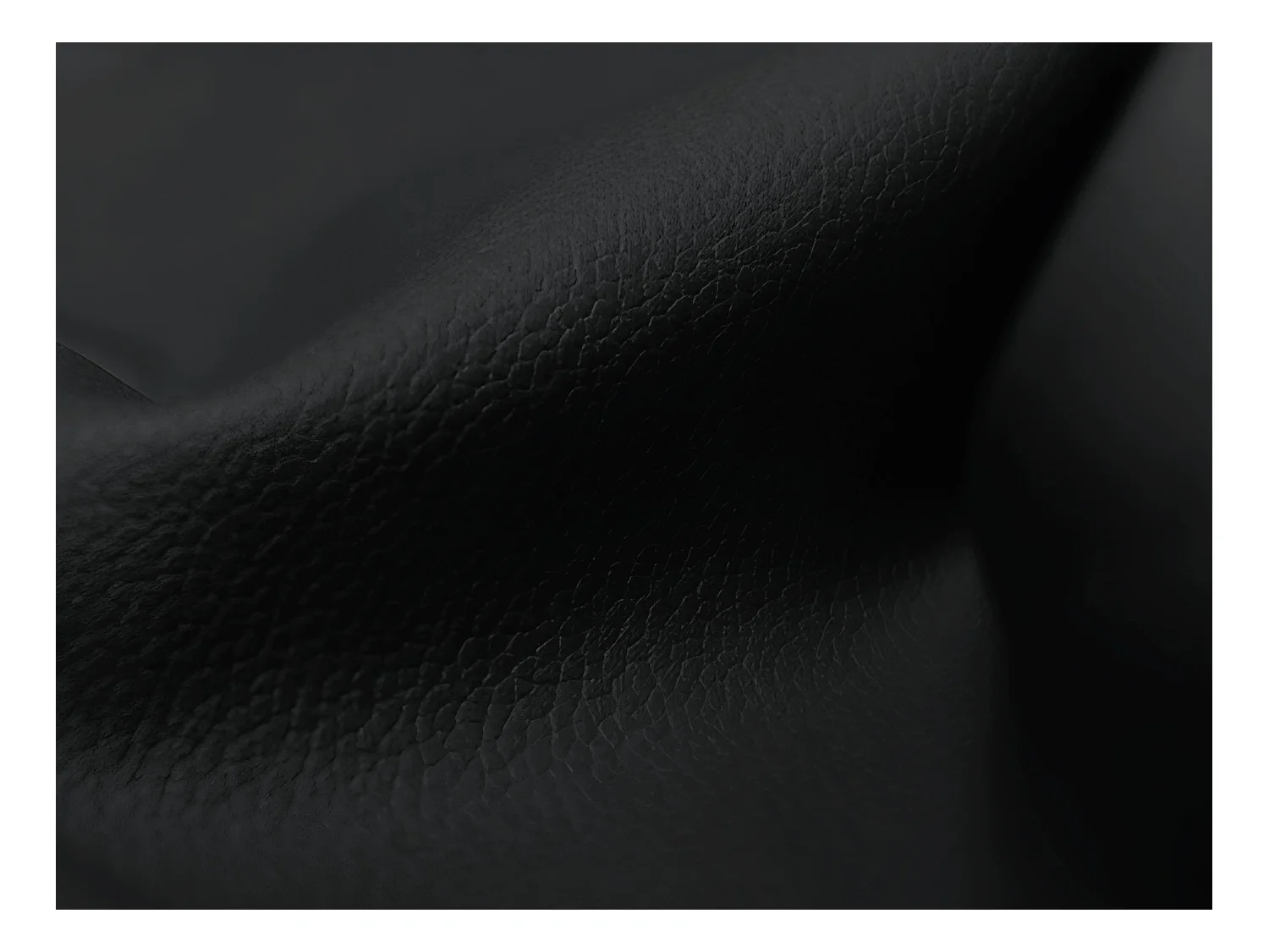 Chaise longue met hoek links van zwart kunstleer - ALOHA