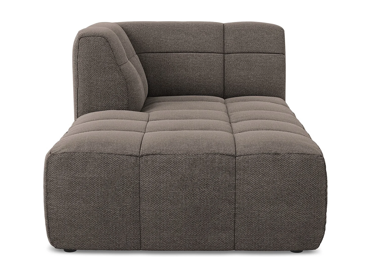 Méridienne gauche en tissu bouclette - choolat - ALOHA