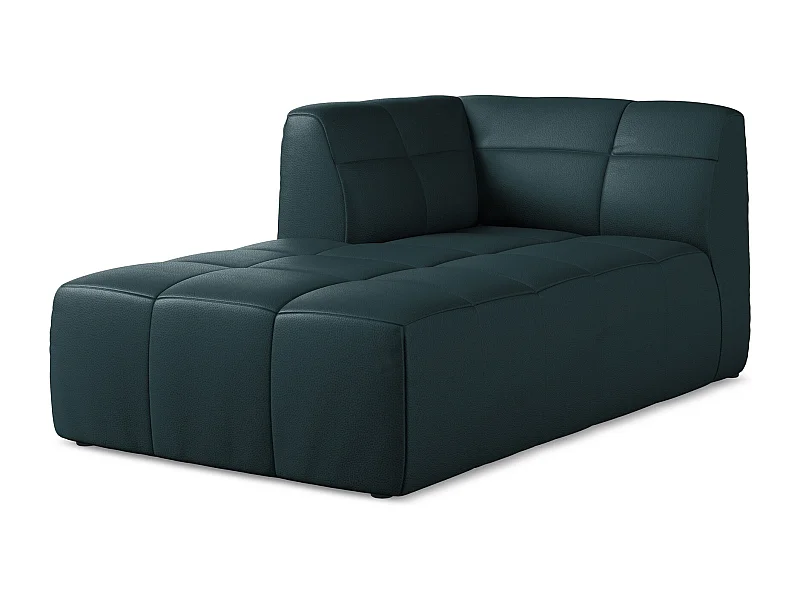 Chaise longue met hoek links van marinier kunstleer - ALOHA