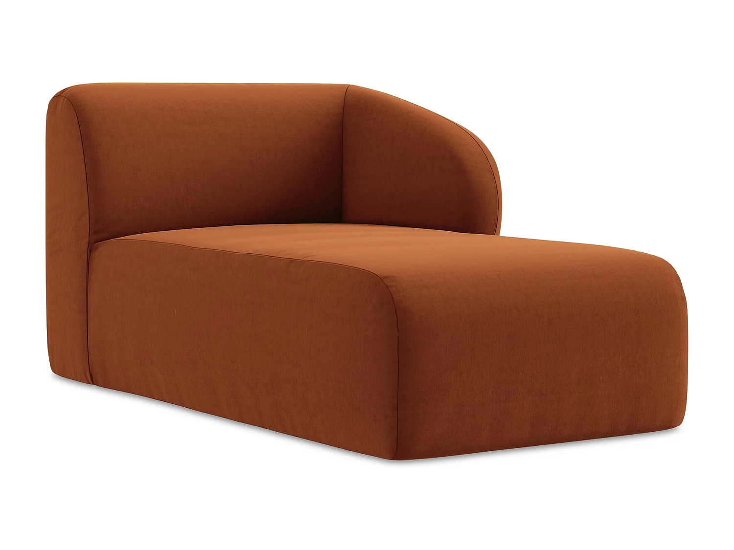 Modular - Recamiere Rechts - Samt - Terrakotta - LANI