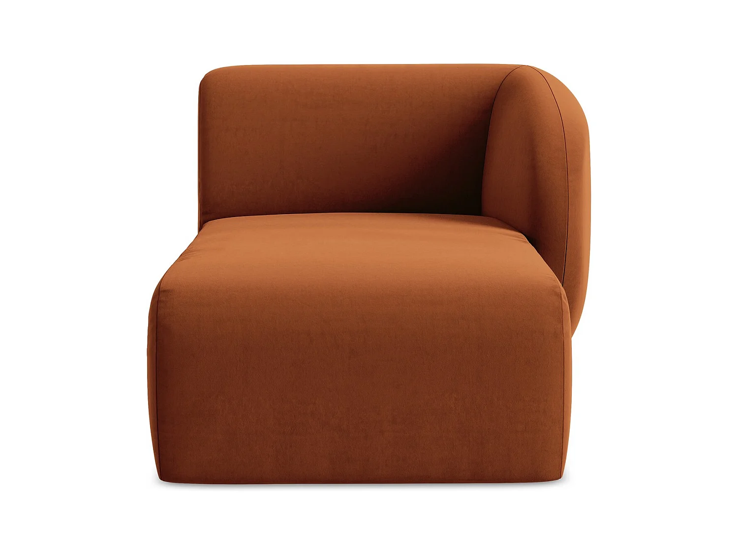 Modular - Recamiere Rechts - Samt - Terrakotta - LANI
