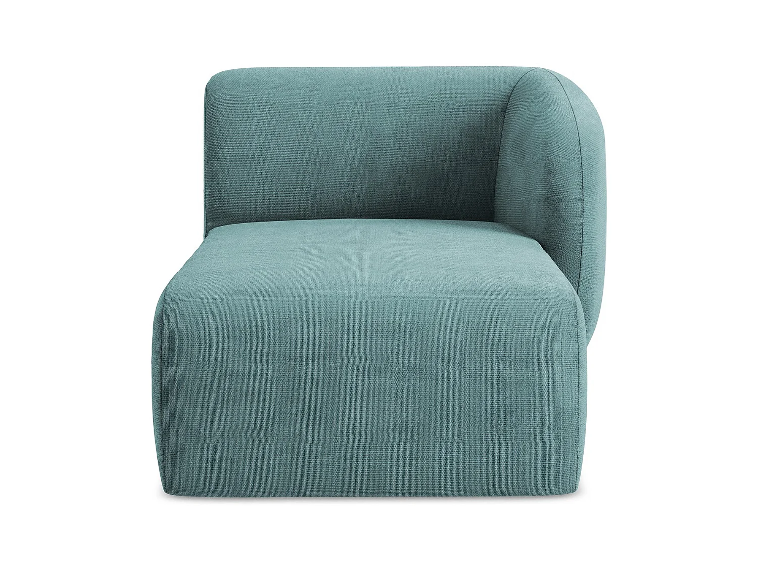 Chaise longue met hoek rechts van jeans chenille stof - LANI