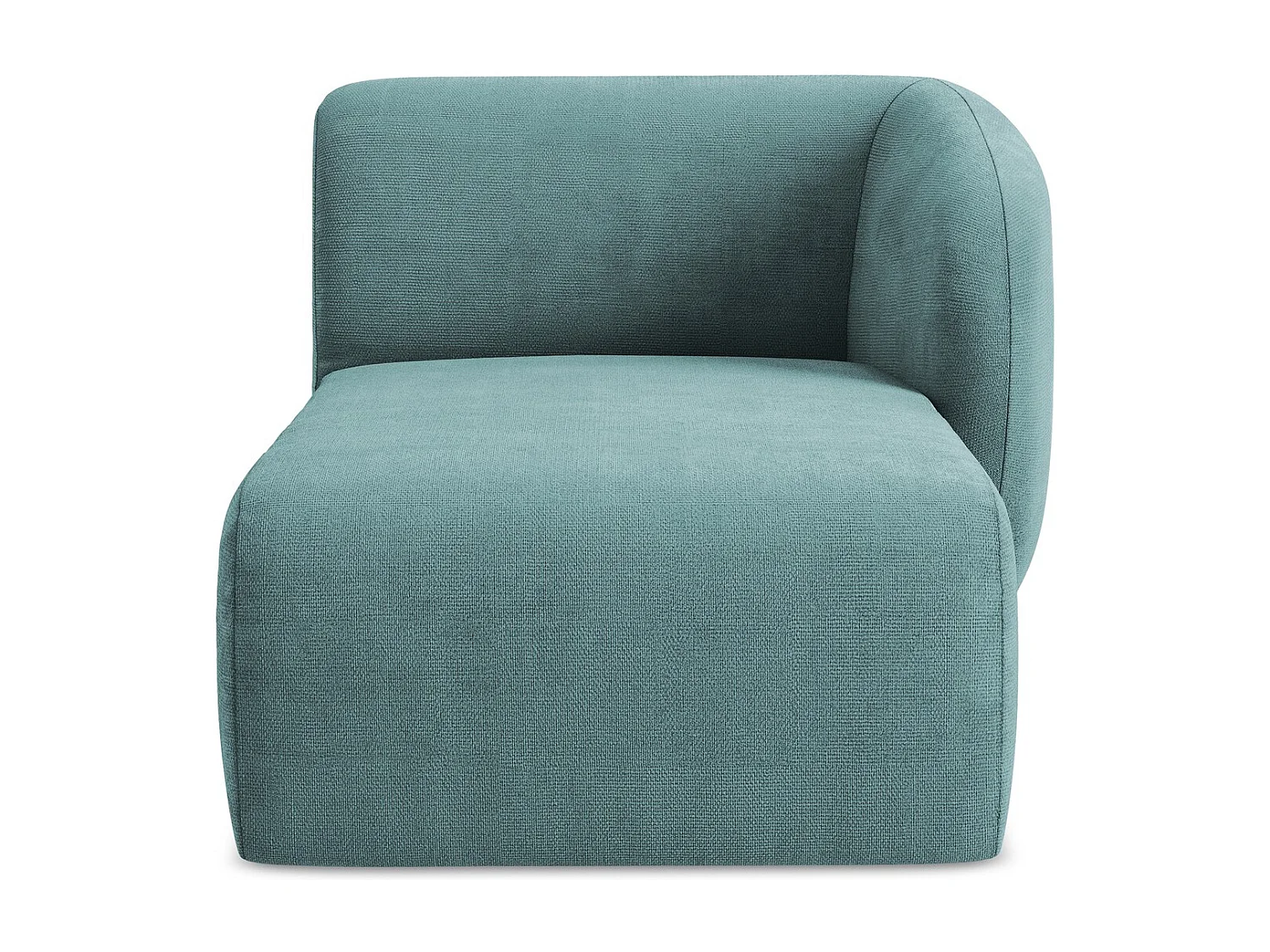 Méridienne droite en tissu chenille - jeans - LANI