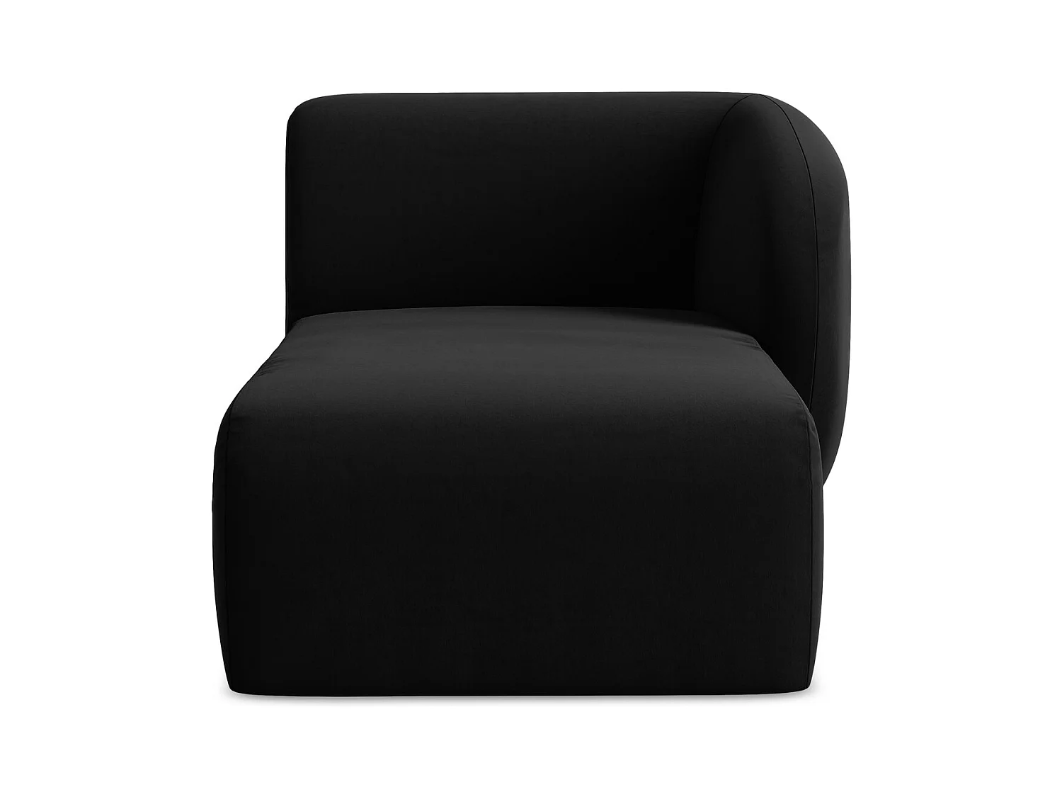 Modular - Recamiere Rechts - Samt - Schwarz - LANI