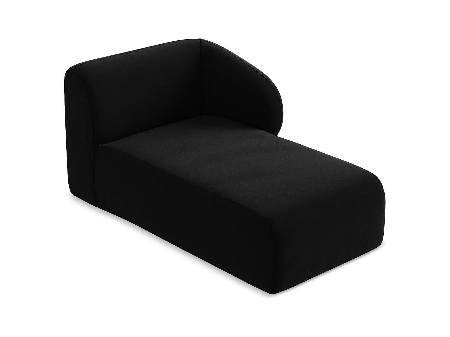 Modular - Recamiere Rechts - Samt - Schwarz - LANI