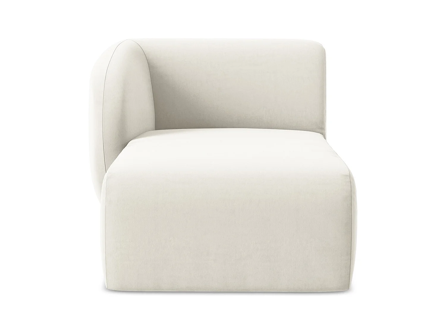 Modular - Recamiere Links - Samt - Hell beige - LANI