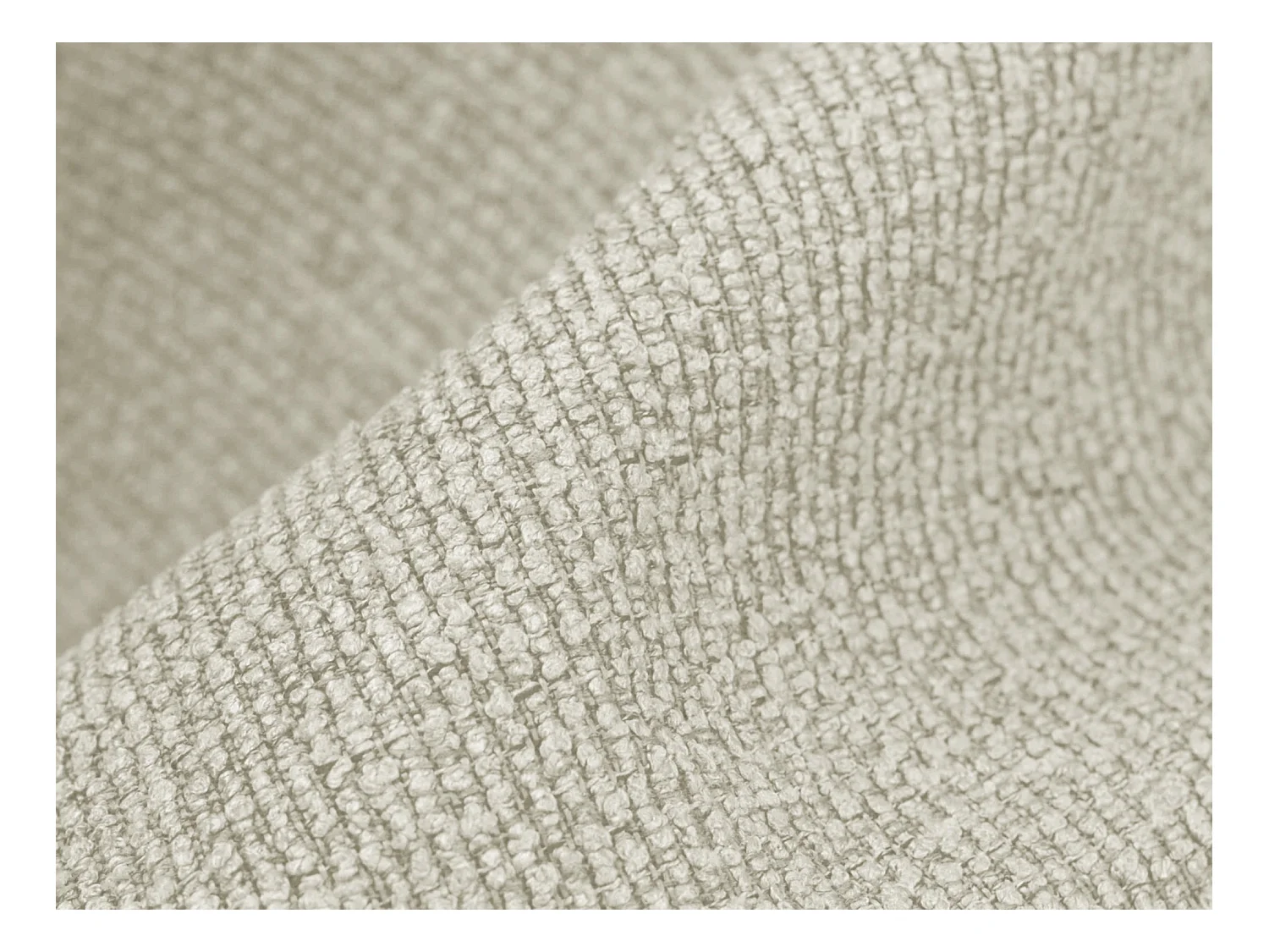 Méridienne gauche en tissu bouclette - sable - LANI
