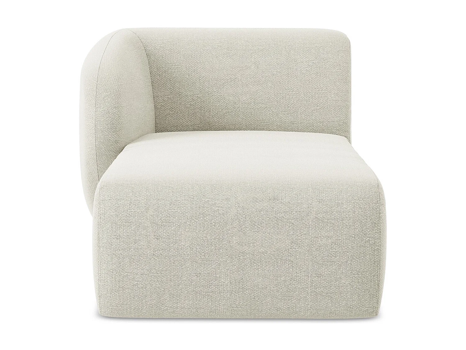 Méridienne gauche en tissu bouclette - sable - LANI