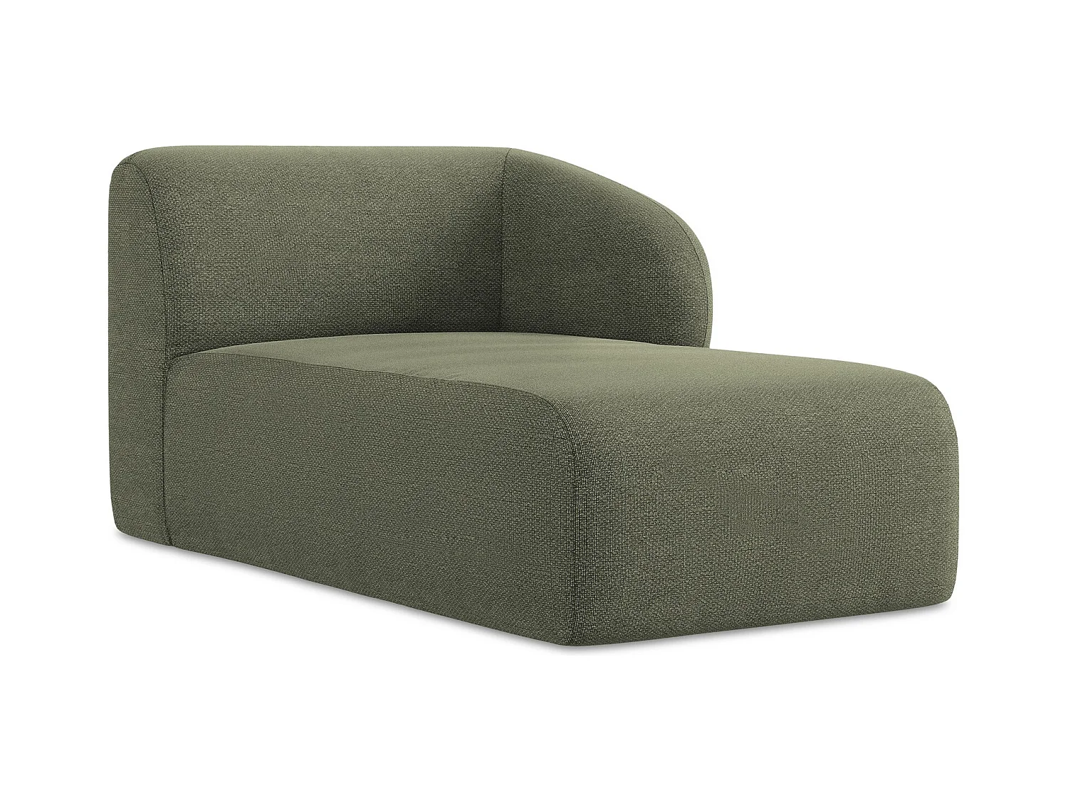 Modular - Recamiere Rechts - Bouclé - Olive - LANI