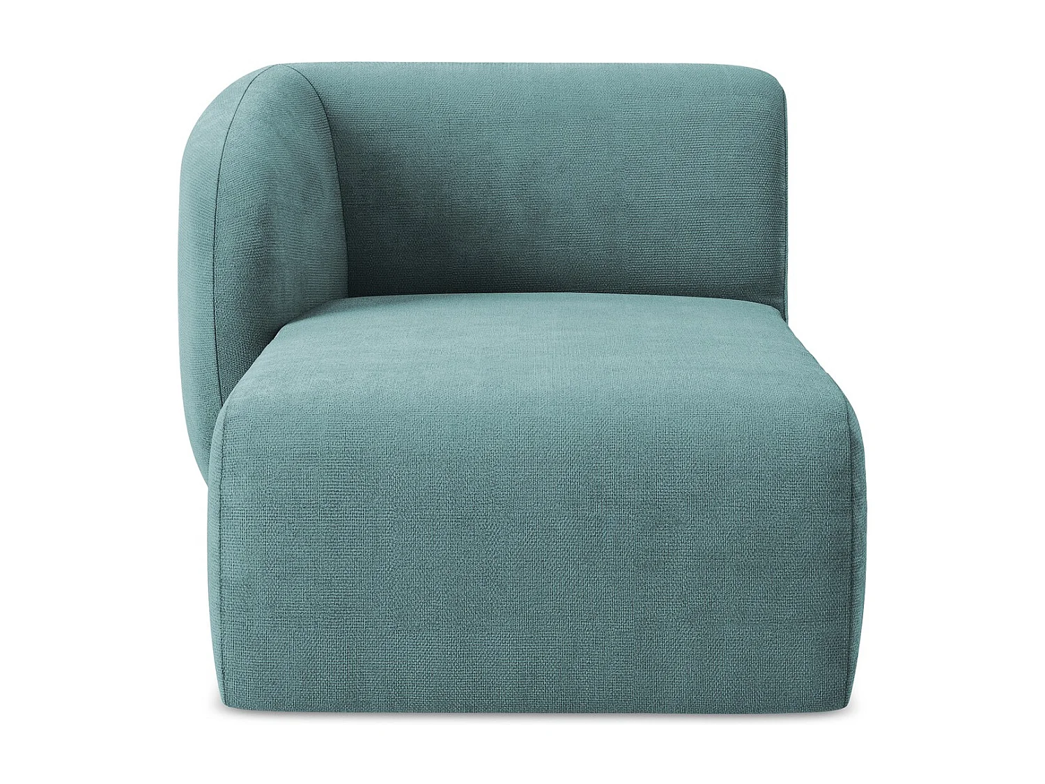 Méridienne gauche en tissu chenille - jeans - LANI